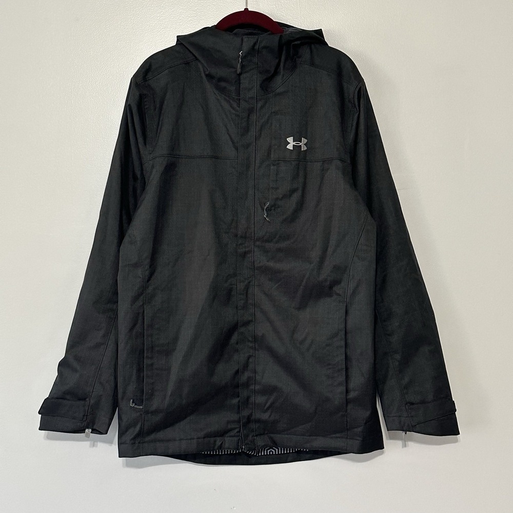 Under Armour Jacket Mens Small Porter 3-in-1 Storm Cold Gear Infrared Black READ